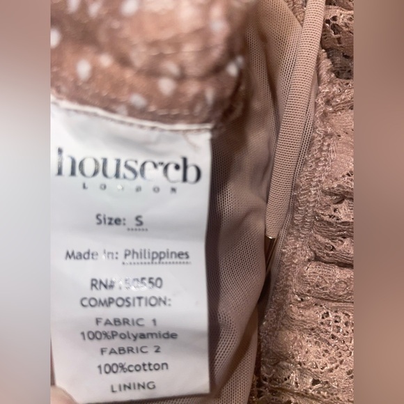 New! House of CB Sorrel Blush Lace Frill Mini Dress 🎀 Small - Picture 16 of 16